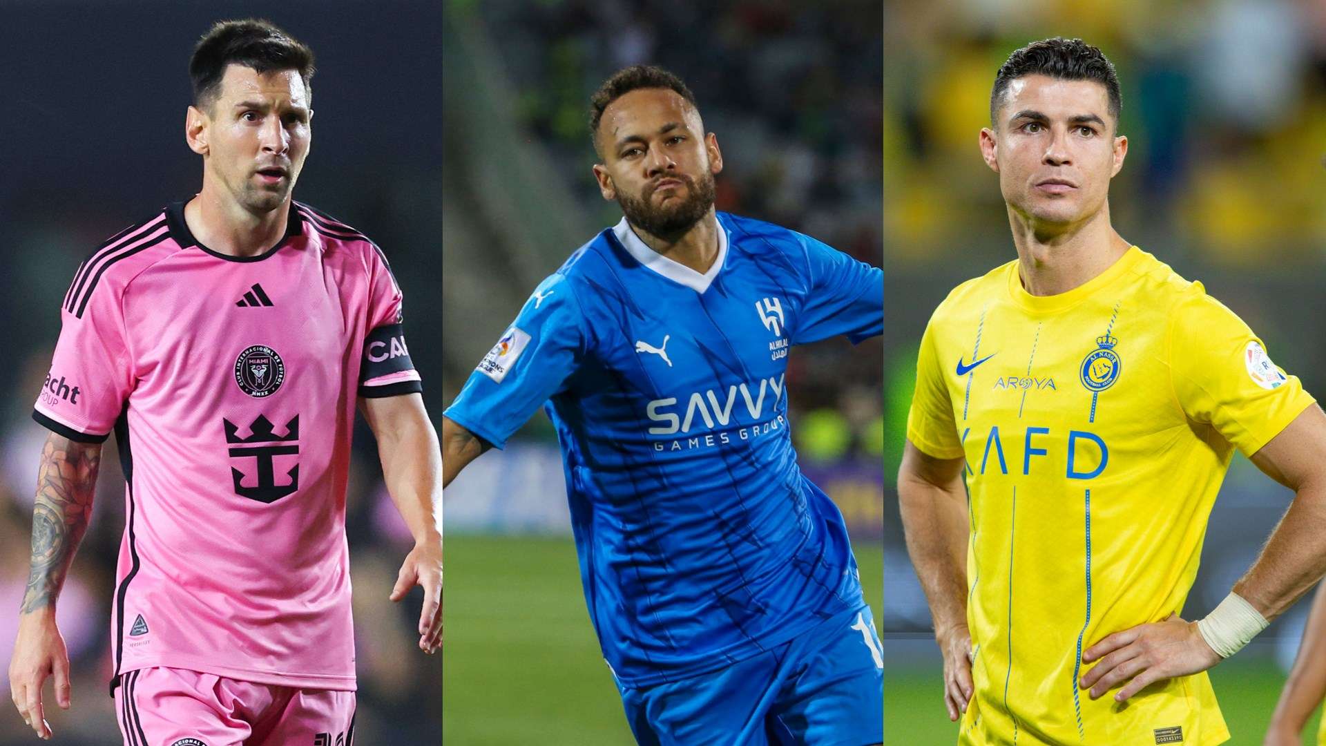 نيمار وميسي ورونالدو