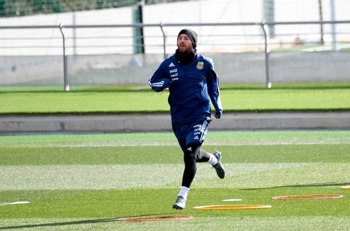 Messi Training with Argentina