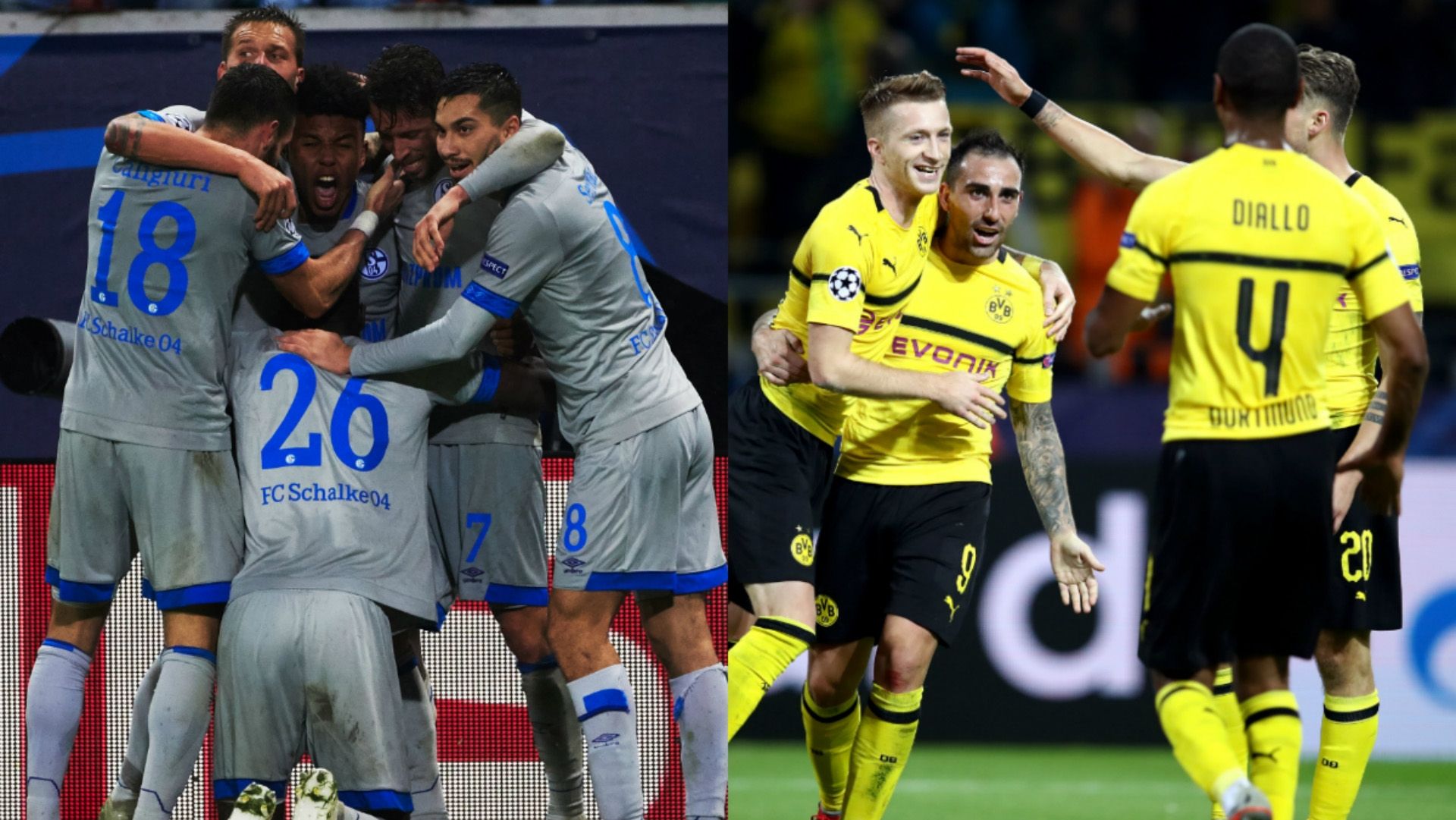 GFX Schalke Dortmund Champions League 03102018