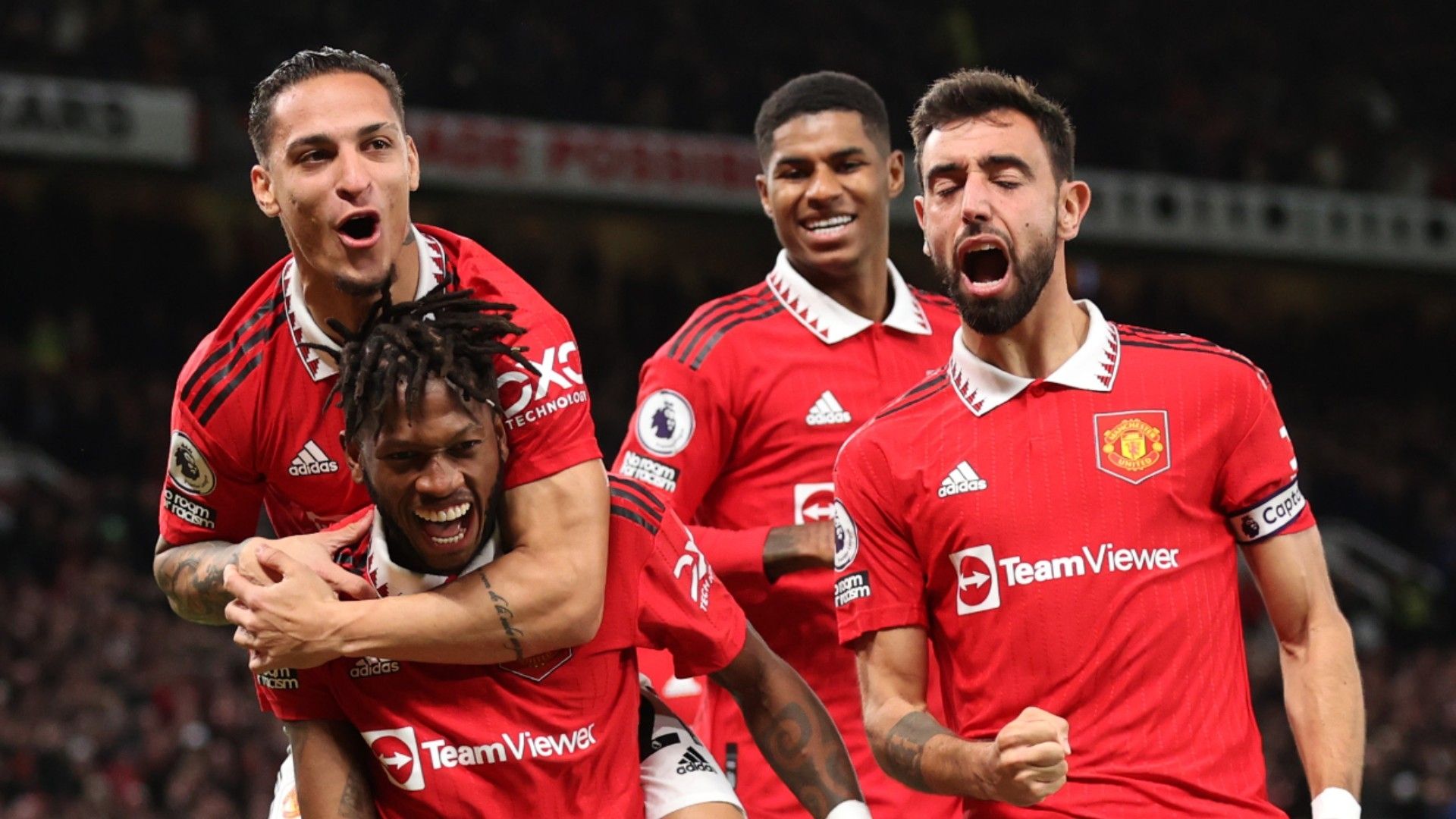 Manchester United Antony Fred Marcus Rashford Bruno Fernandes 2022-23