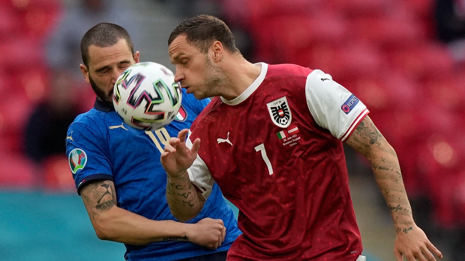 Marko Arnautovic Italy vs Austria Euro 2020