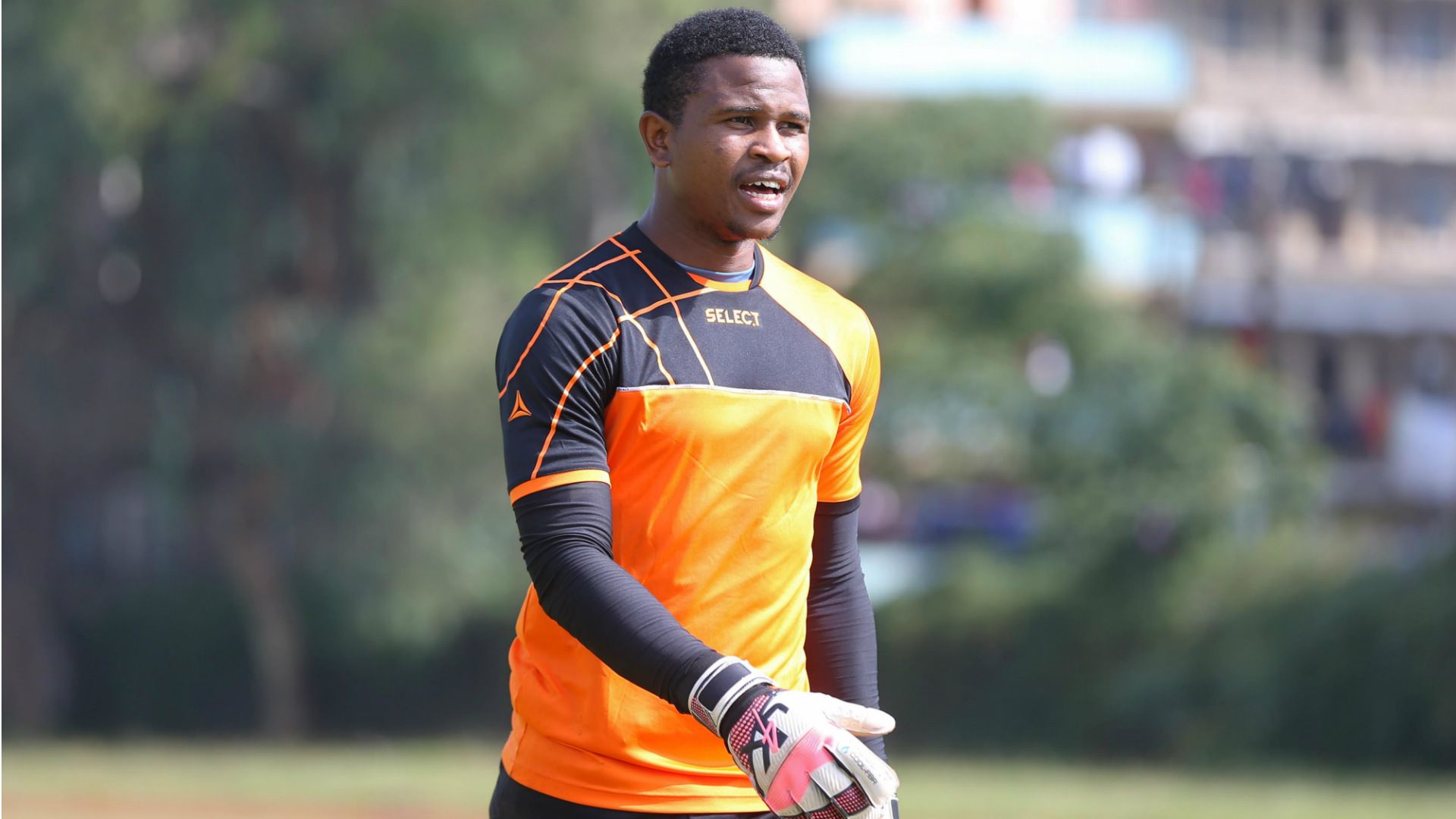 Keeper Jeff Oyemba of Kariobangi Sharks.