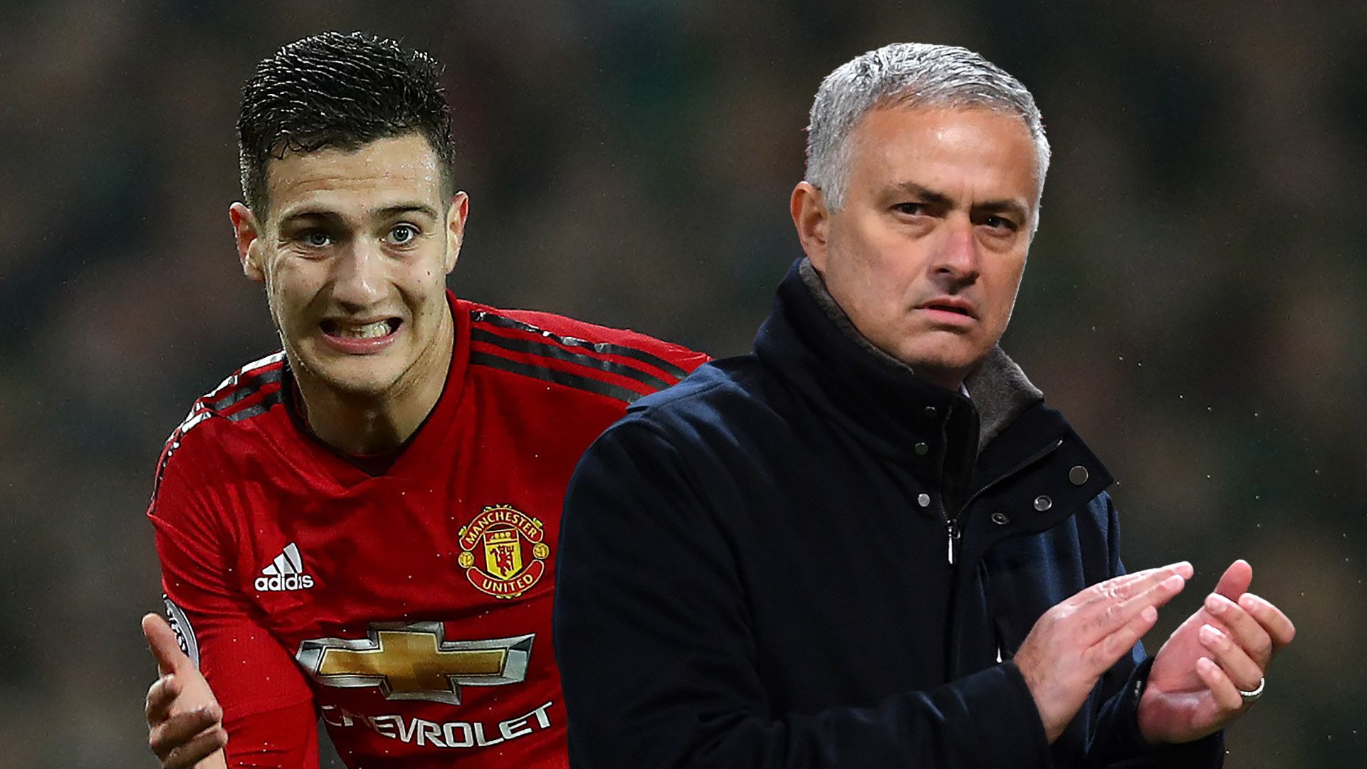 Diogo Dalot Jose Mourinho Man Utd 2018