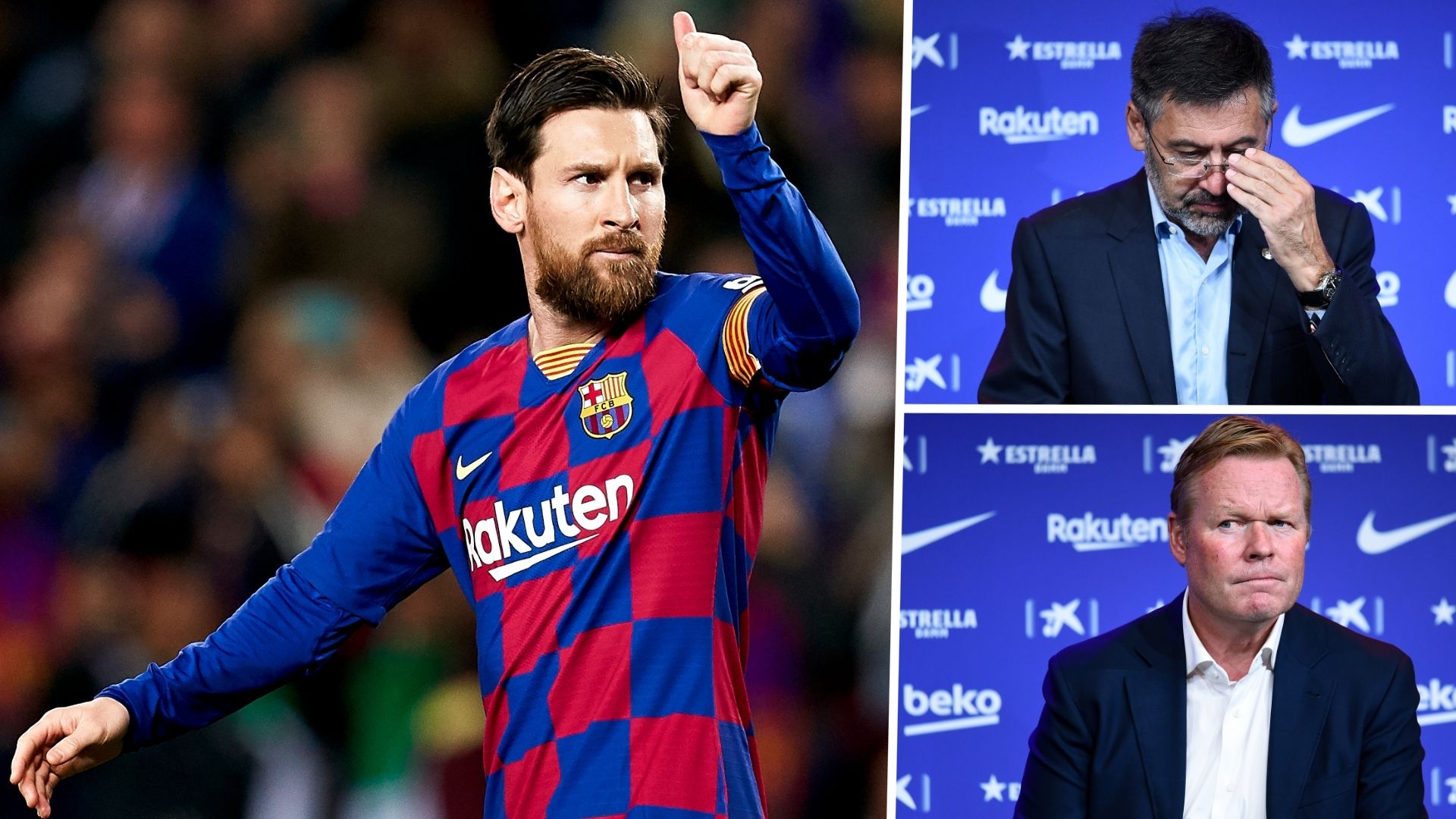 Lionel Messi Bartomeu Koeman Barcelona GFX