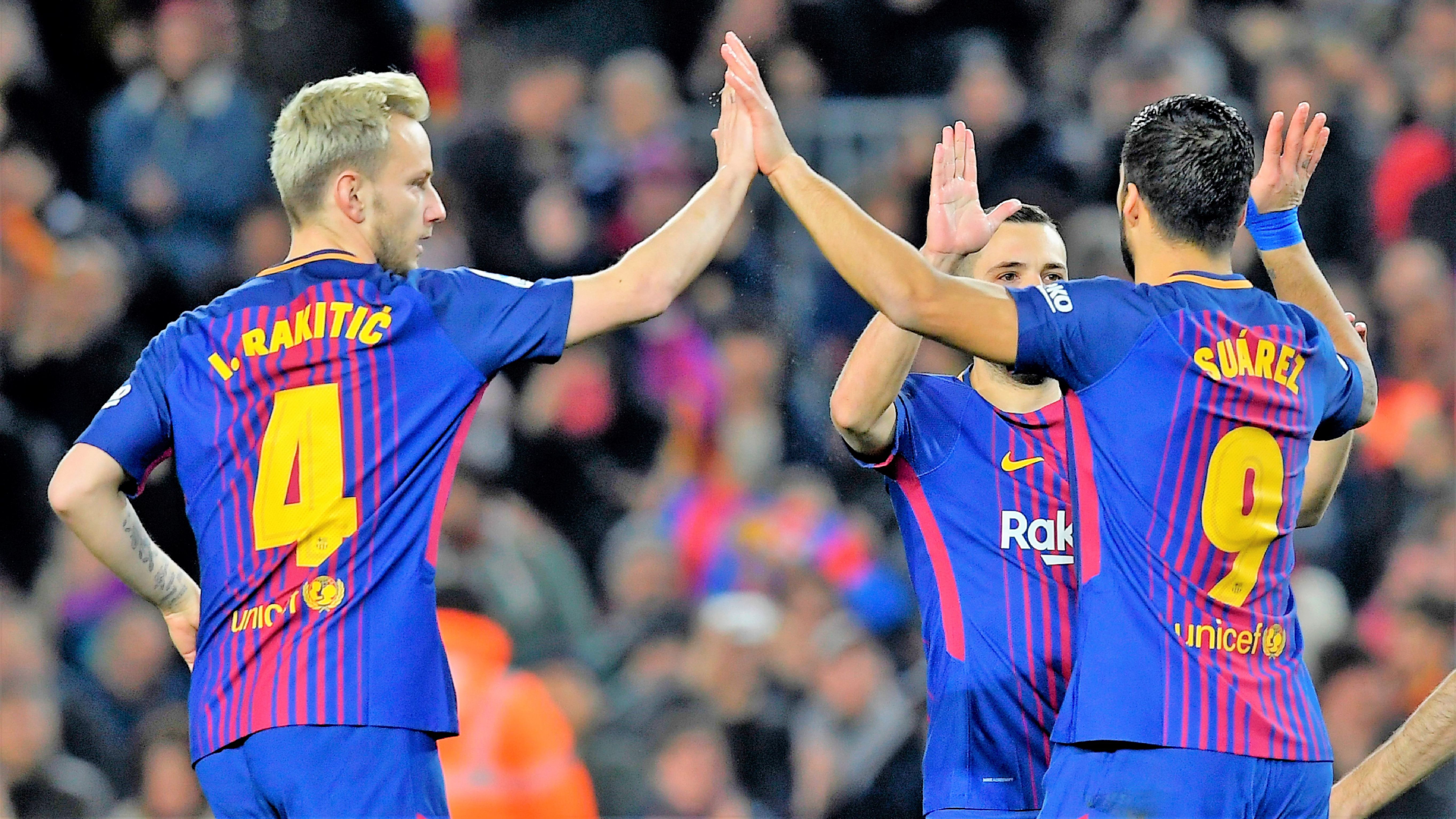 Luis Suarez Ivan Rakitic Jordi Alba Barcelona Girona LaLiga 24022018
