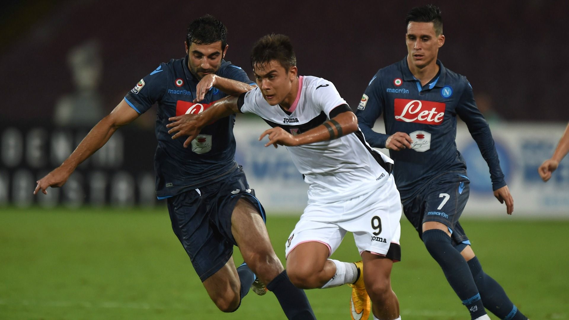 Raul Albiol Josè Callejon Paulo Dybala Napoli Palermo Serie A 2014