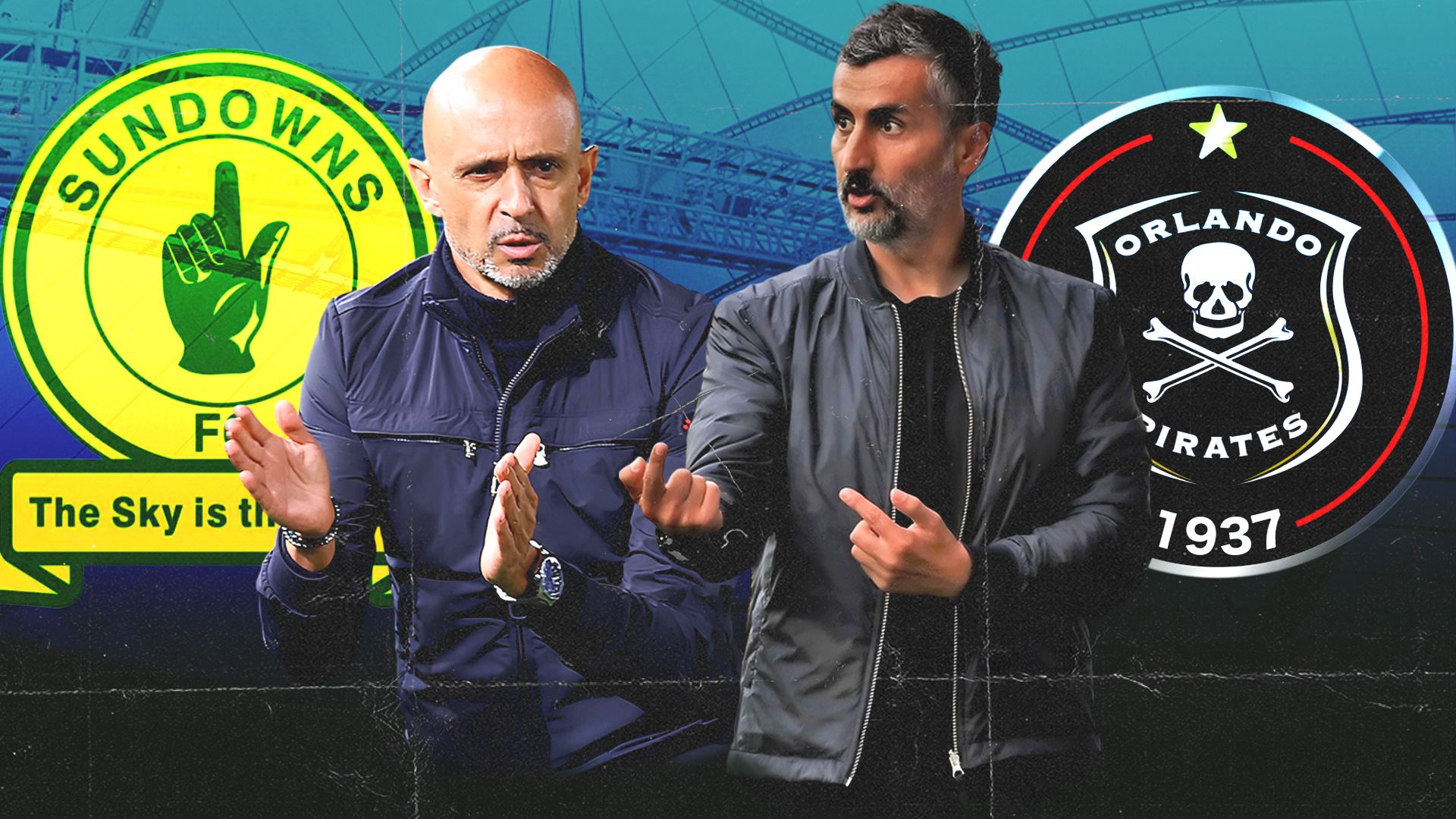 Miguel Cardoso of Mamelodi Sundowns and Jose Riveiro of Orlando Pirates 16-9