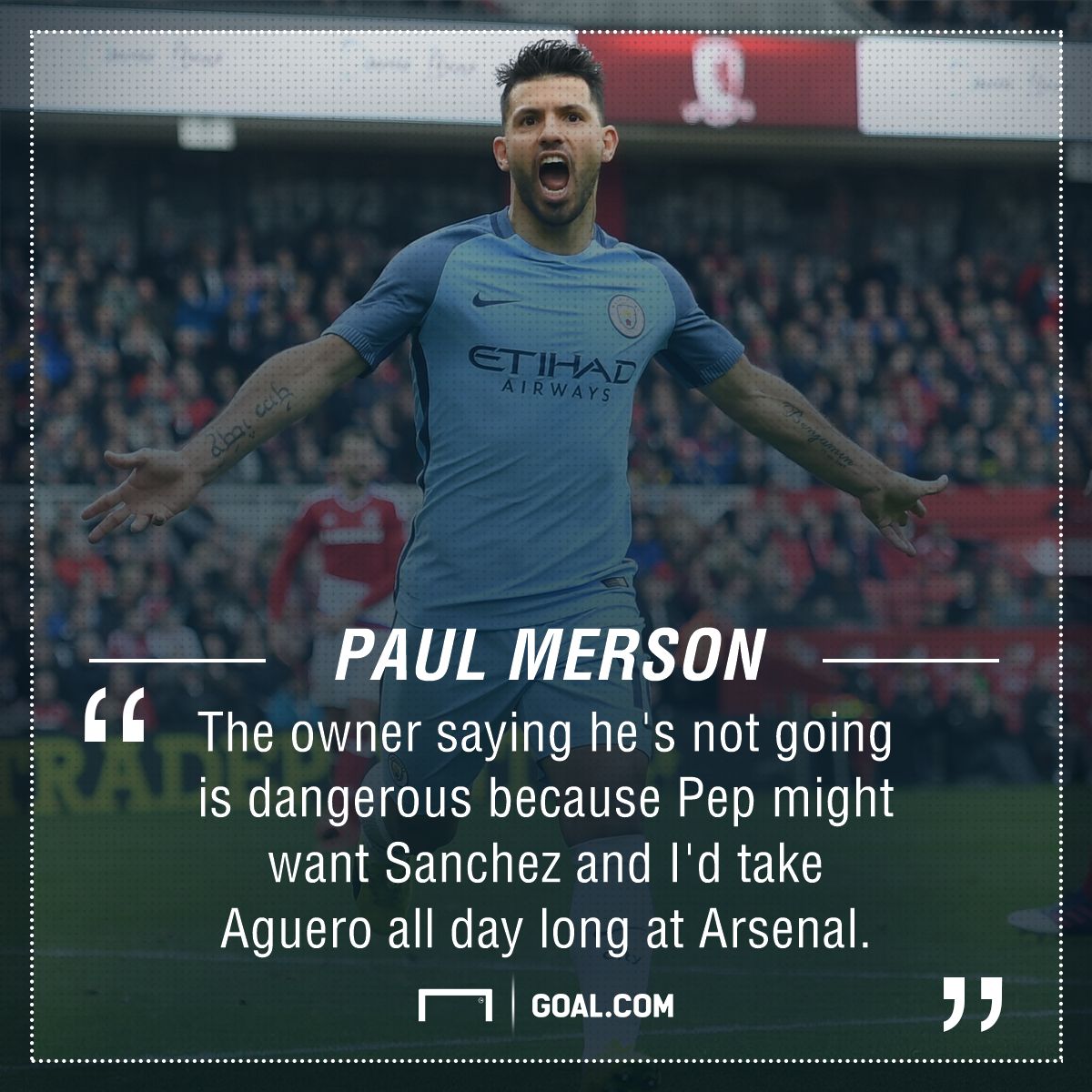 Paul Merson Alexis Sanchez Sergio Aguero