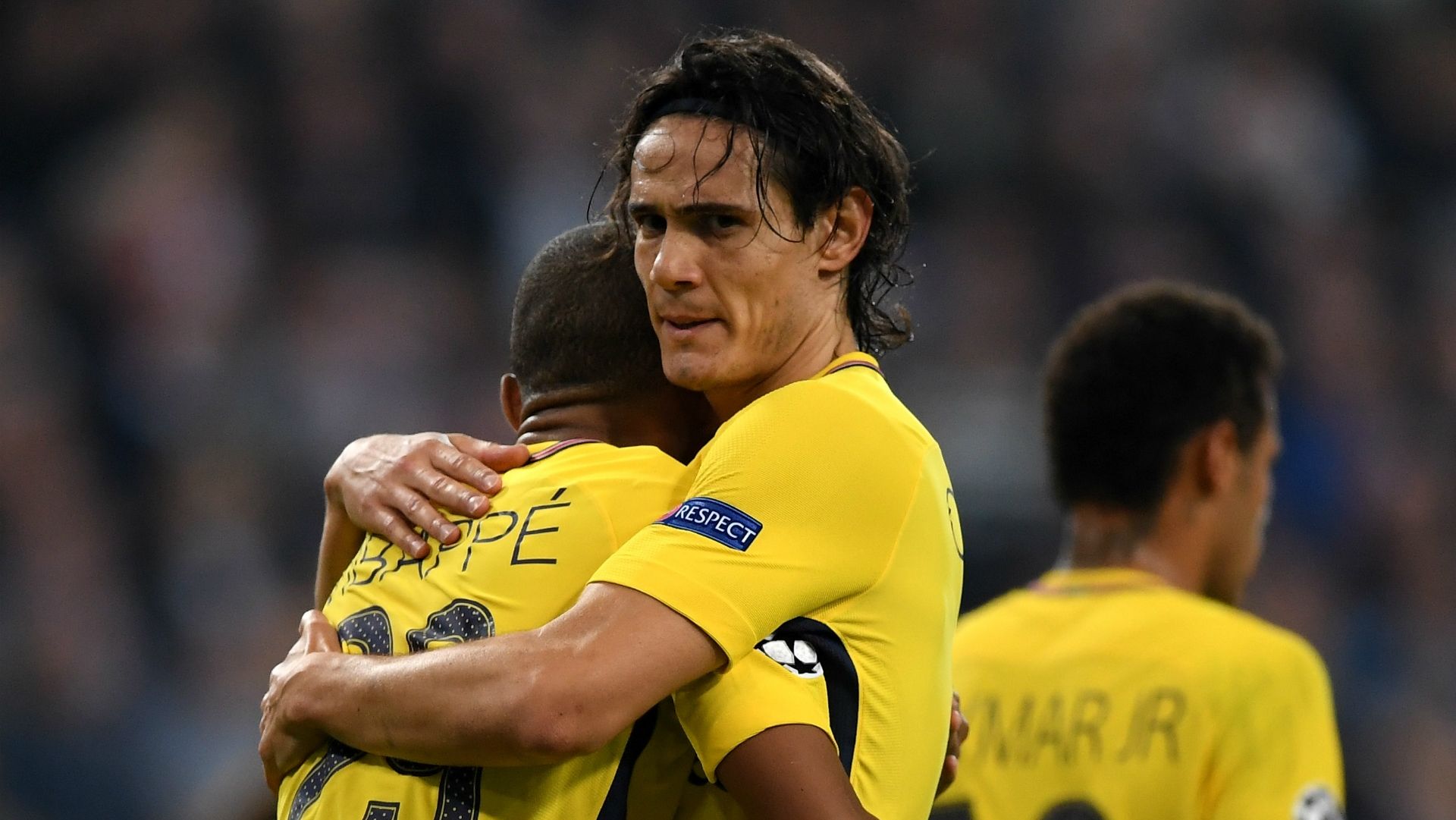 Edinson Cavani Kylian Mbappe Paris Saint-Germain