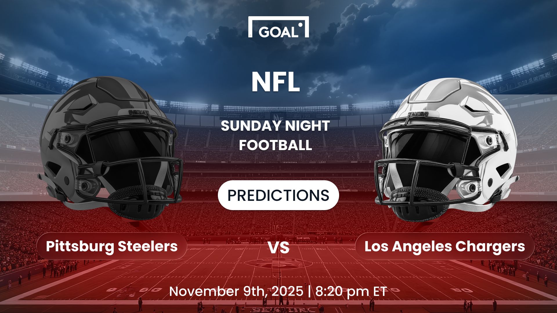 Steelers vs Chargers Predictions Sunday Night Football