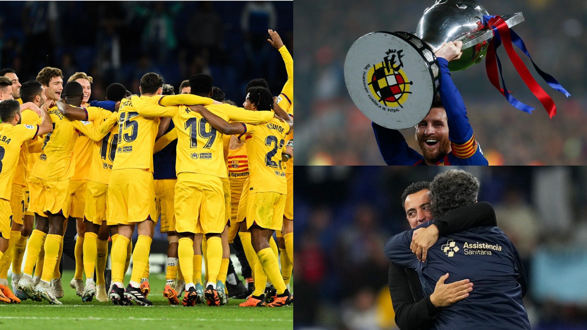 Barcelona, Lionel Messi La Liga Trophy, Xavi GFX