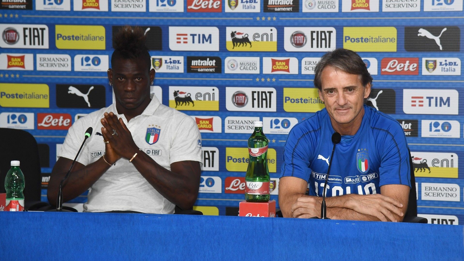 Mario Balotelli Roberto Mancini Italy