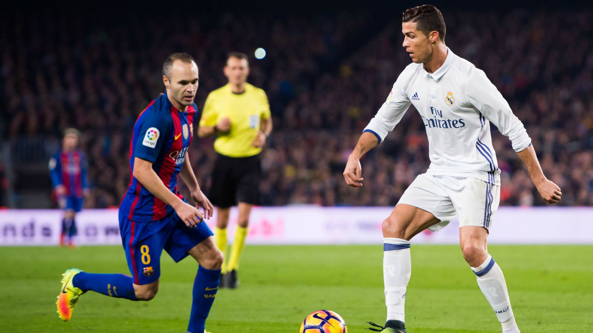 Andres Iniesta Sergio Ramos Barcelona Real Madrid La Liga