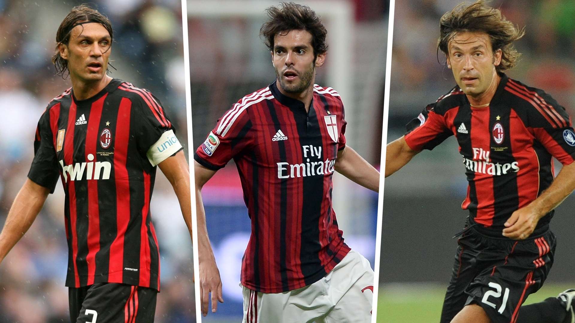 Andrea Pirlo, Kaka, Paolo Maldini