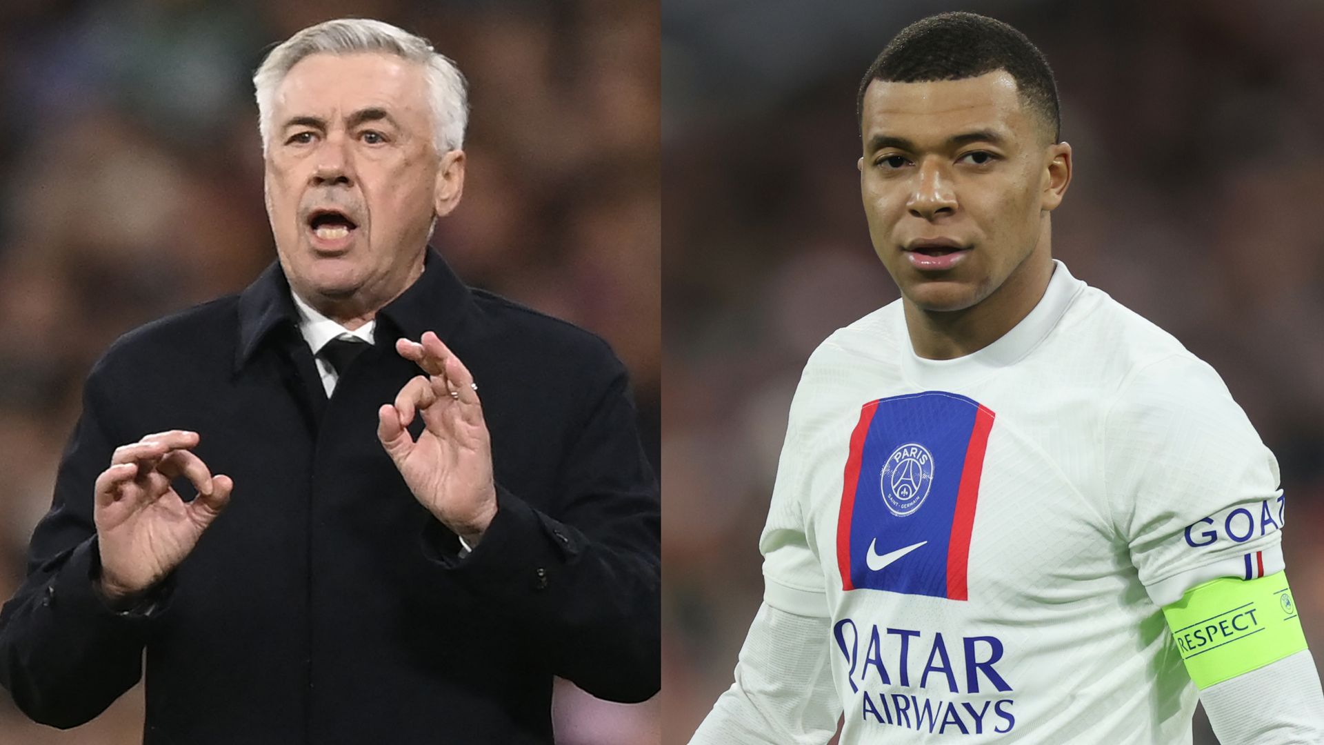 Carlo Ancelotti Kylian Mbappe PSG Real Madrid