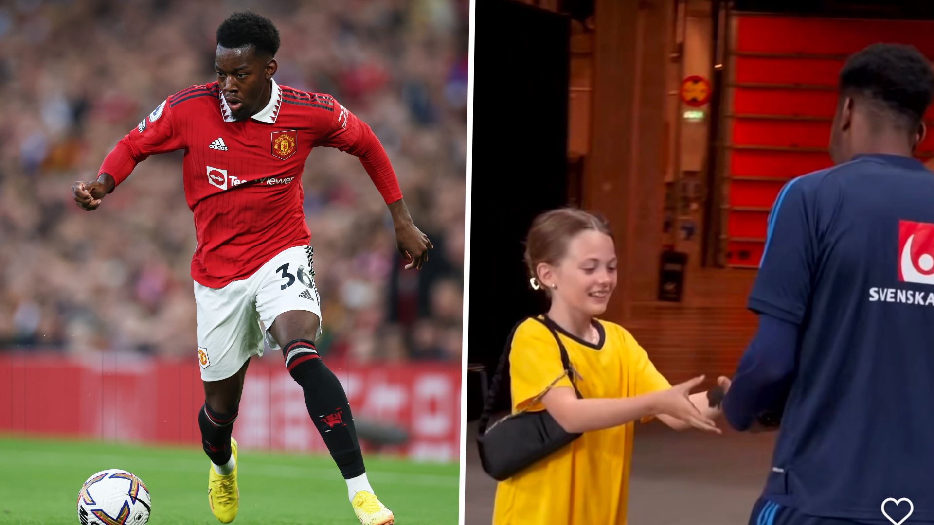 Anthony Elanga fan split