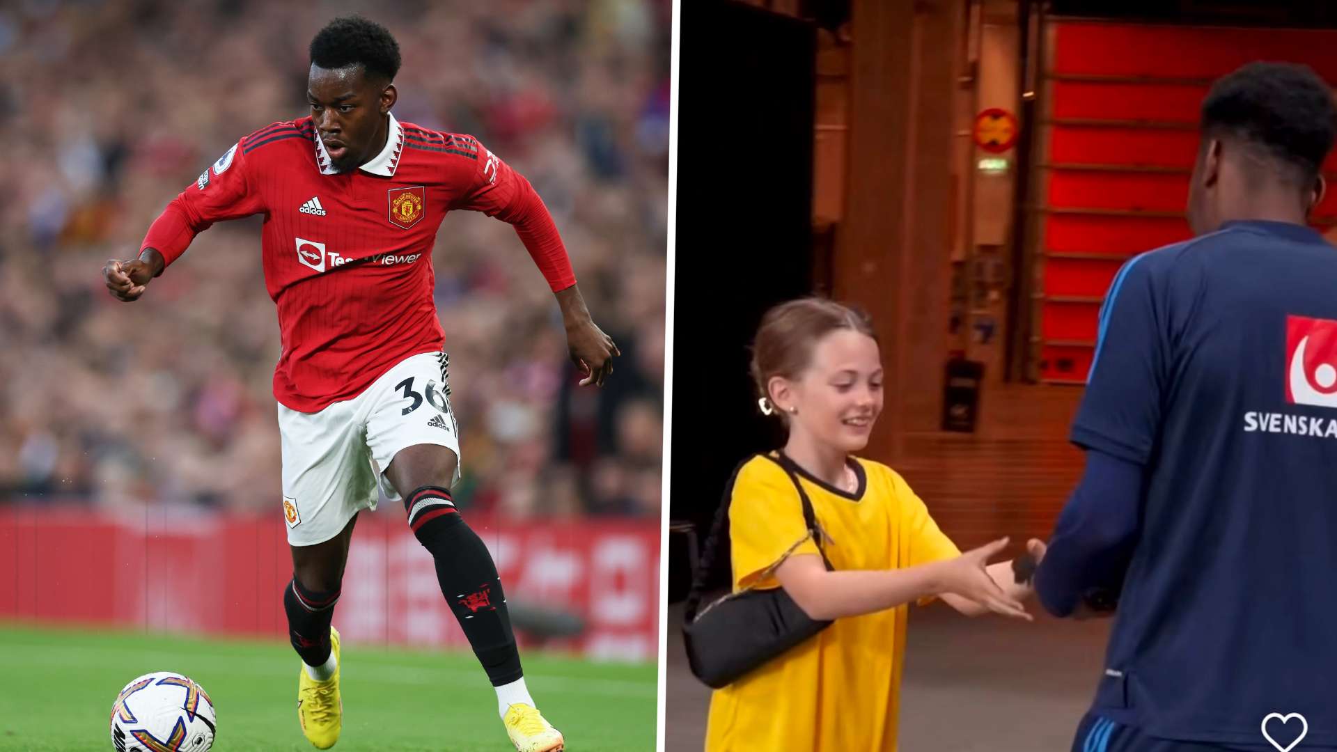 Anthony Elanga fan split