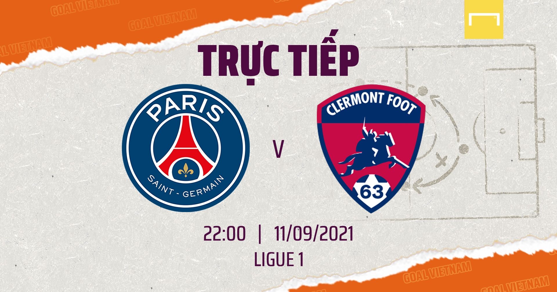 Live PSG vs Clermont 2021/22 Ligue 1 GFX
