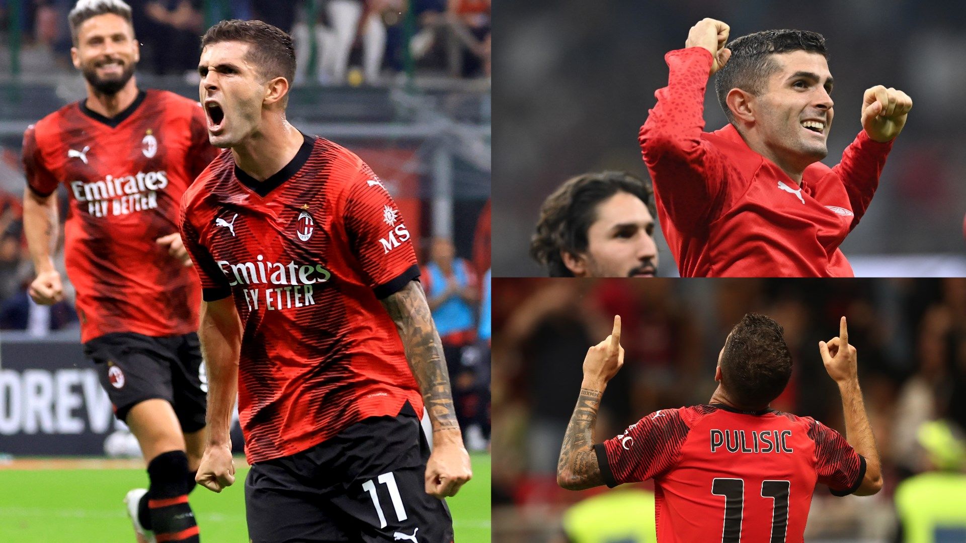 Christian Pulisic split Milan vs Lazio 2023