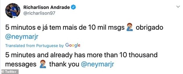 Neymar Richarlison Twitch incident
