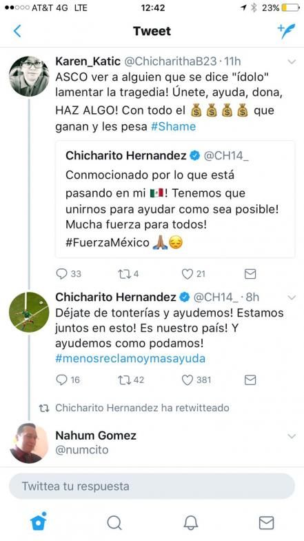 Tuits Chicharito