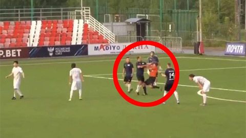 Player hits referee