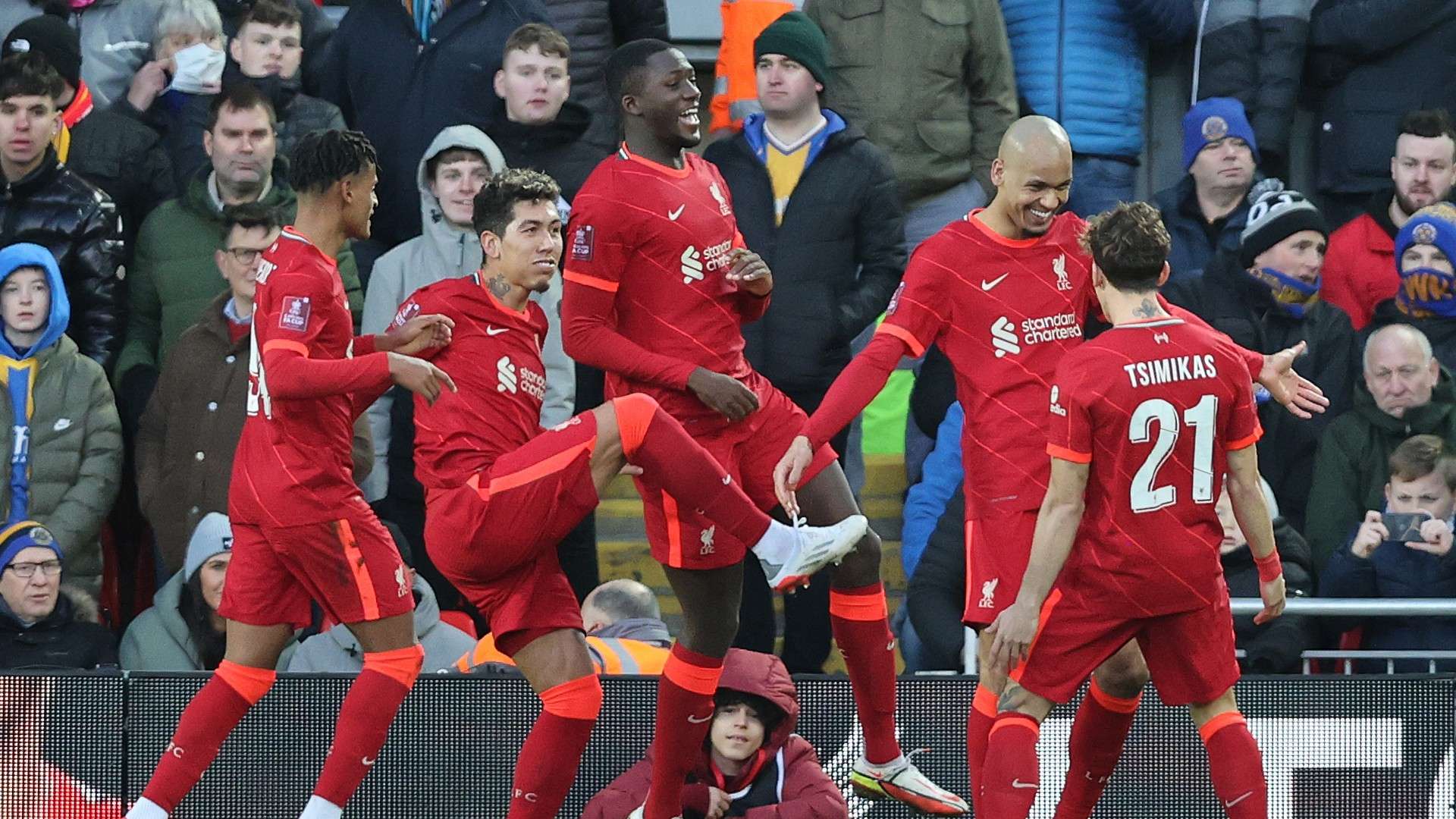 Fabinho Liverpool Shrewsbury FA Cup 2021-22