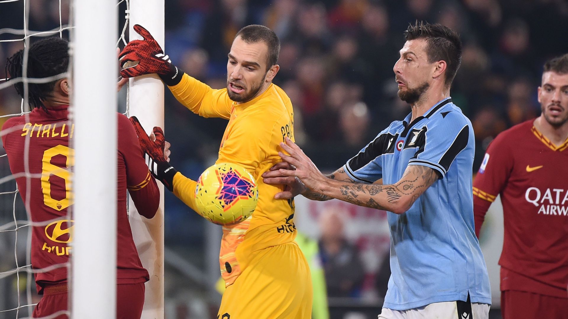 Pau Lopez Francesco Acerbi Roma Lazio Serie A
