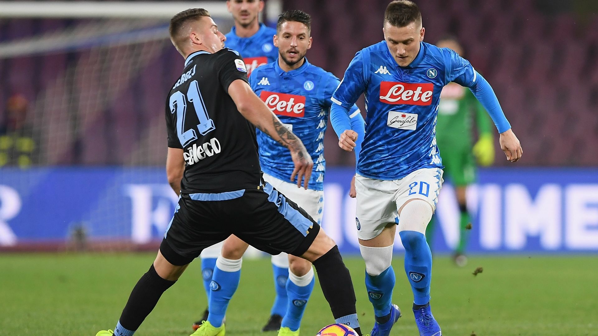 Sergej Milinkovic Savic Piotr Zielinski Dries Mertens Napoli Lazio Serie A