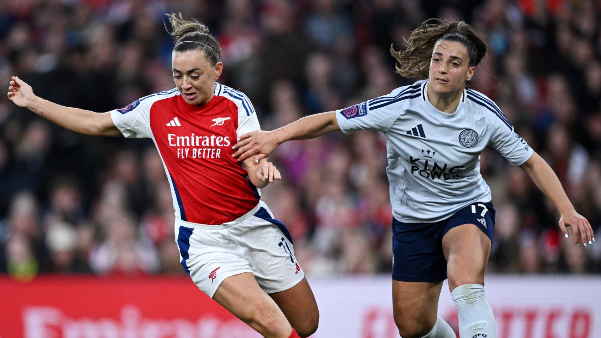 Katie McCabe Julie Thibaud Arsenal Leicester Women 2024-25