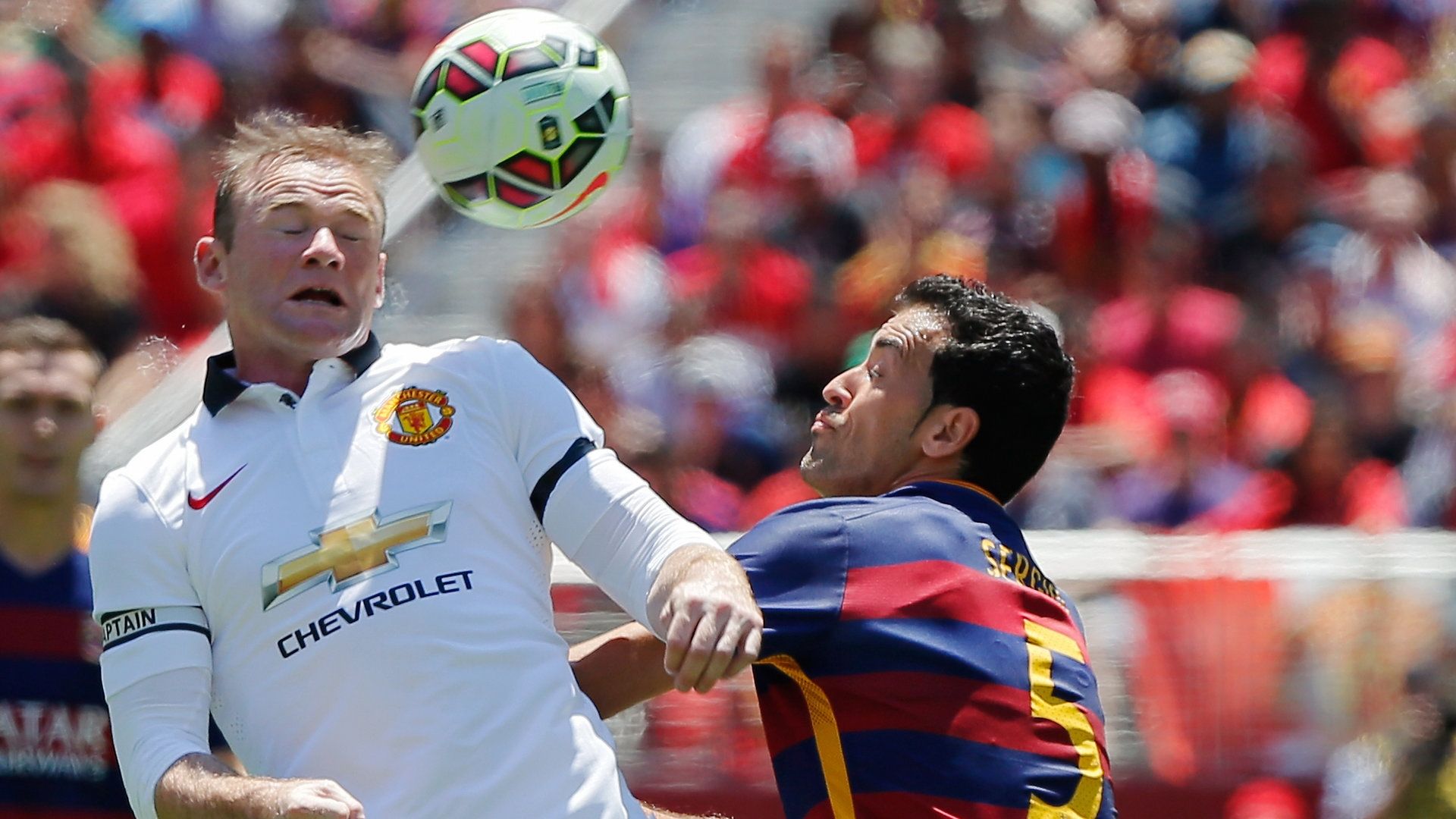 Wayne Rooney Sergio Busquets Manchester United Barcelona