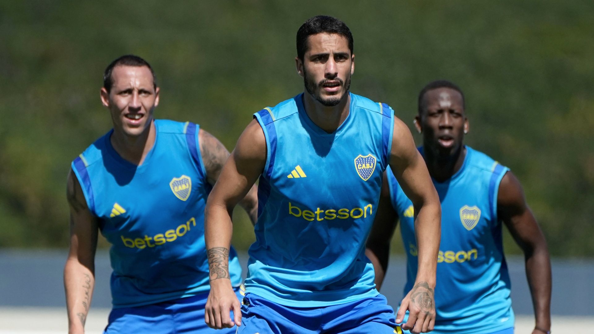 Nicolas Figal Cristian Lema Luis Advincula Boca entrenamiento 2024