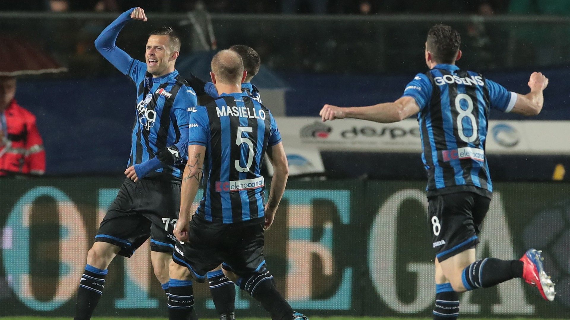 Atalanta Bologna - Ilicic celebrating
