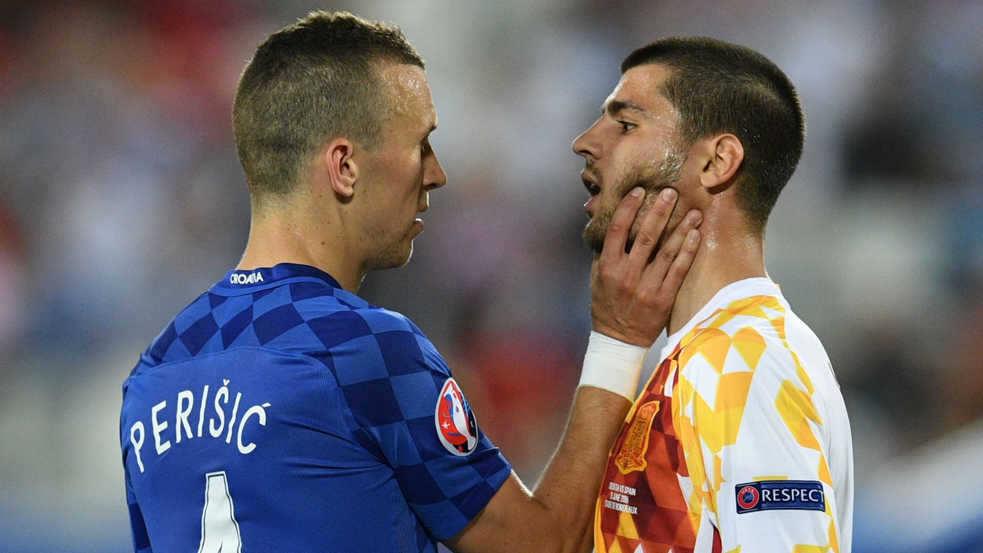 croatia spain - ivan perisic alvaro morata - euro 2016 - 21062016
