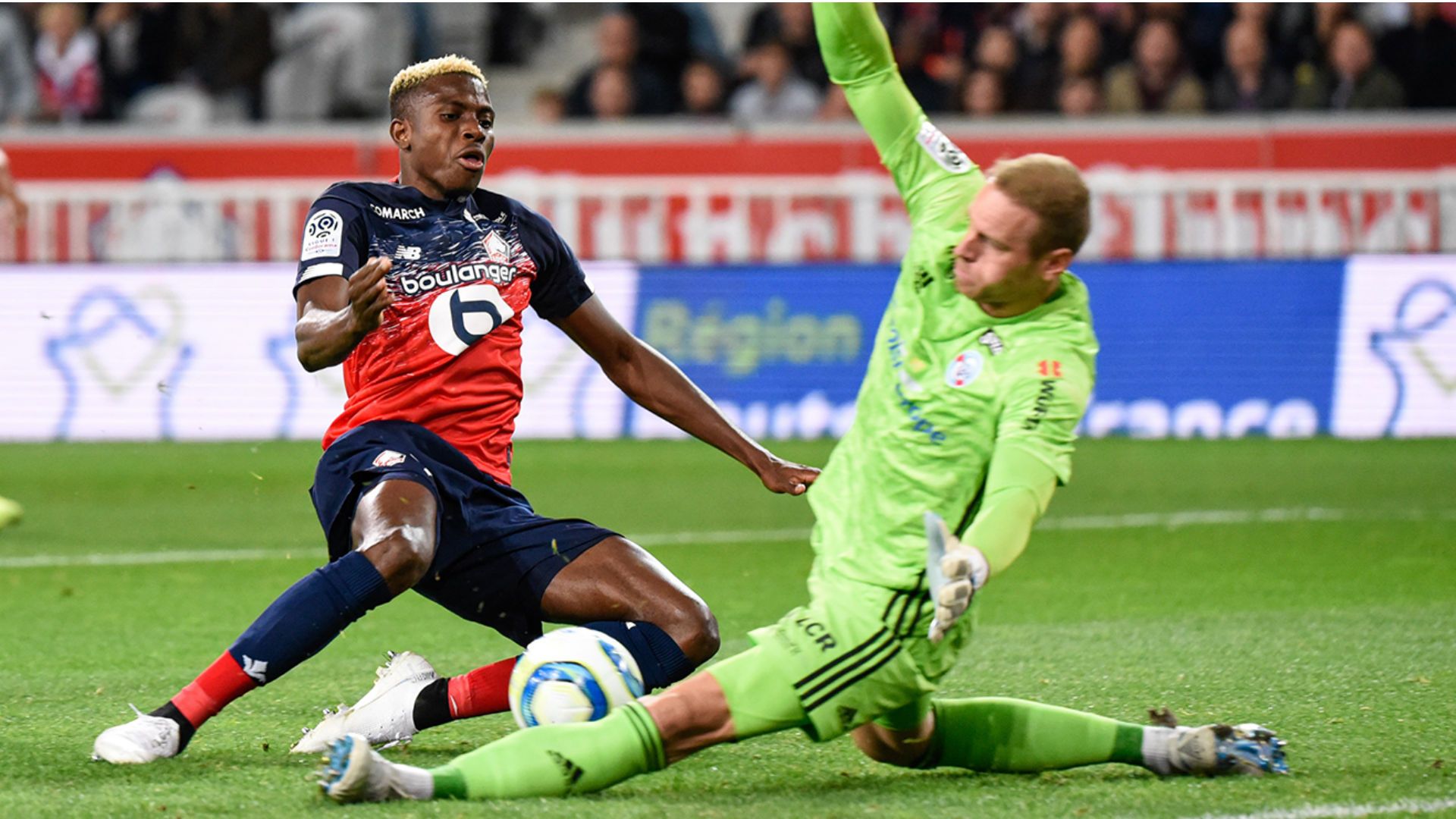 Lille's Victor Osimhen vs Strasbourg