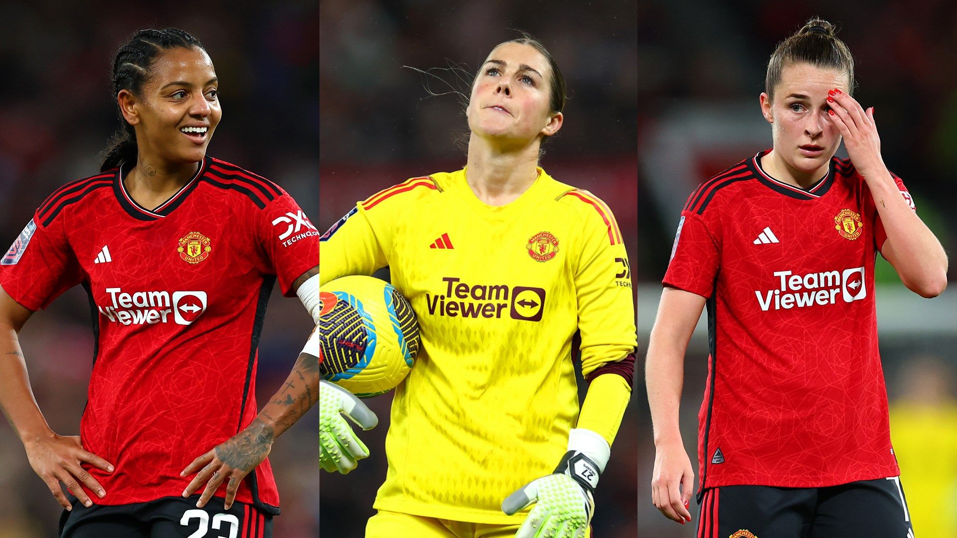 Geyse Mary Earps Ella Toone Man Utd Women split