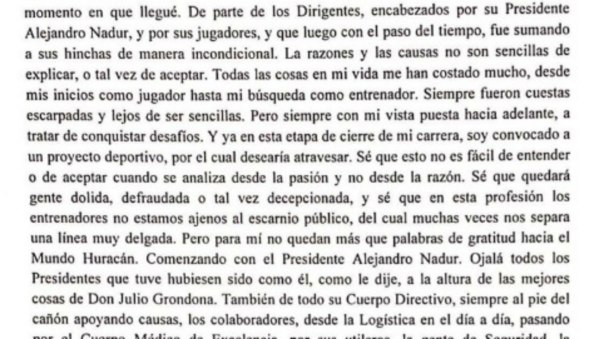 Carta Alfaro Huracan Boca 211218