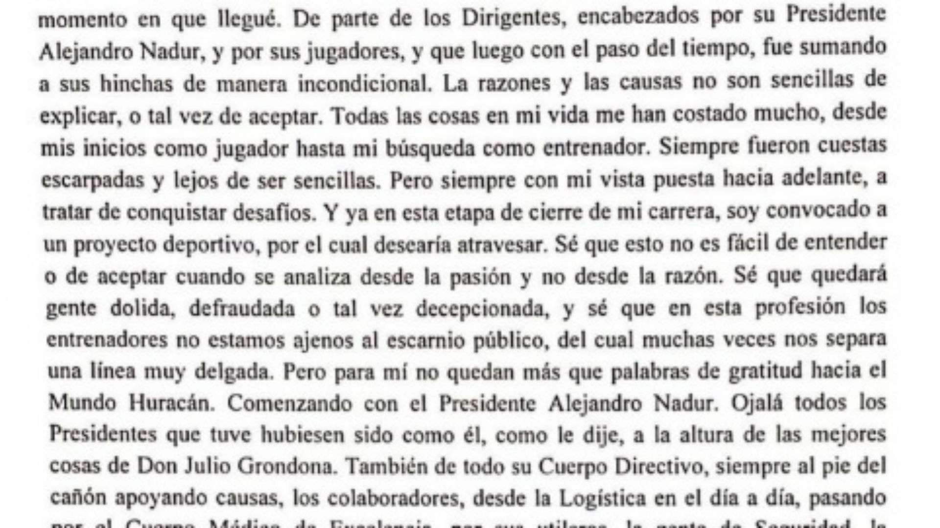 Carta Alfaro Huracan Boca 211218