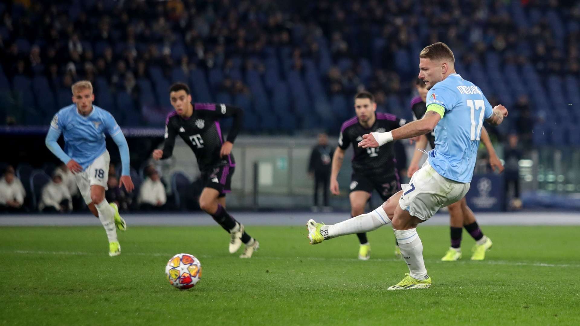 Ciro Immobile scores Lazio Bayern