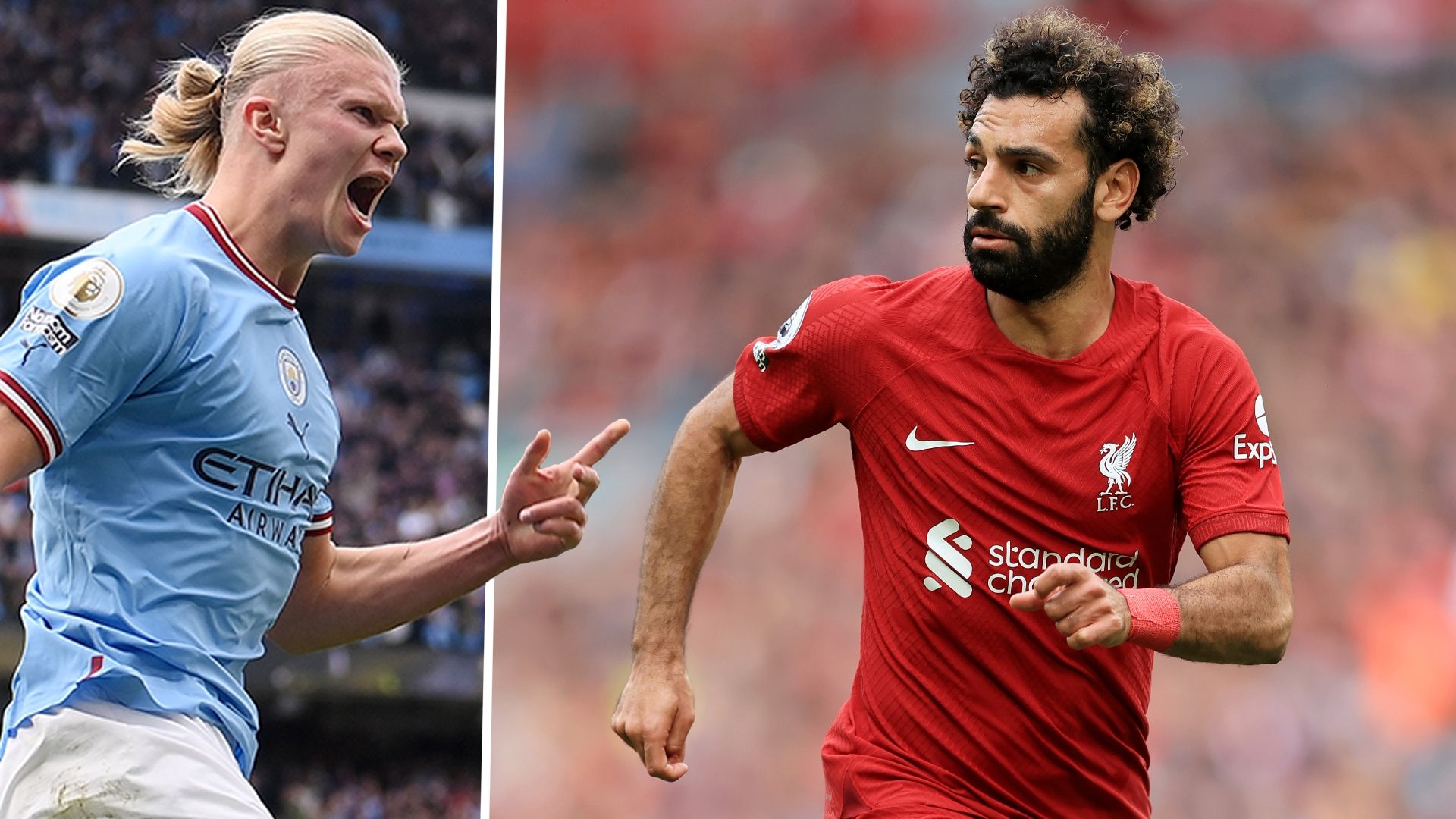 Erling Haaland Mohamed Salah Man City Liverpool