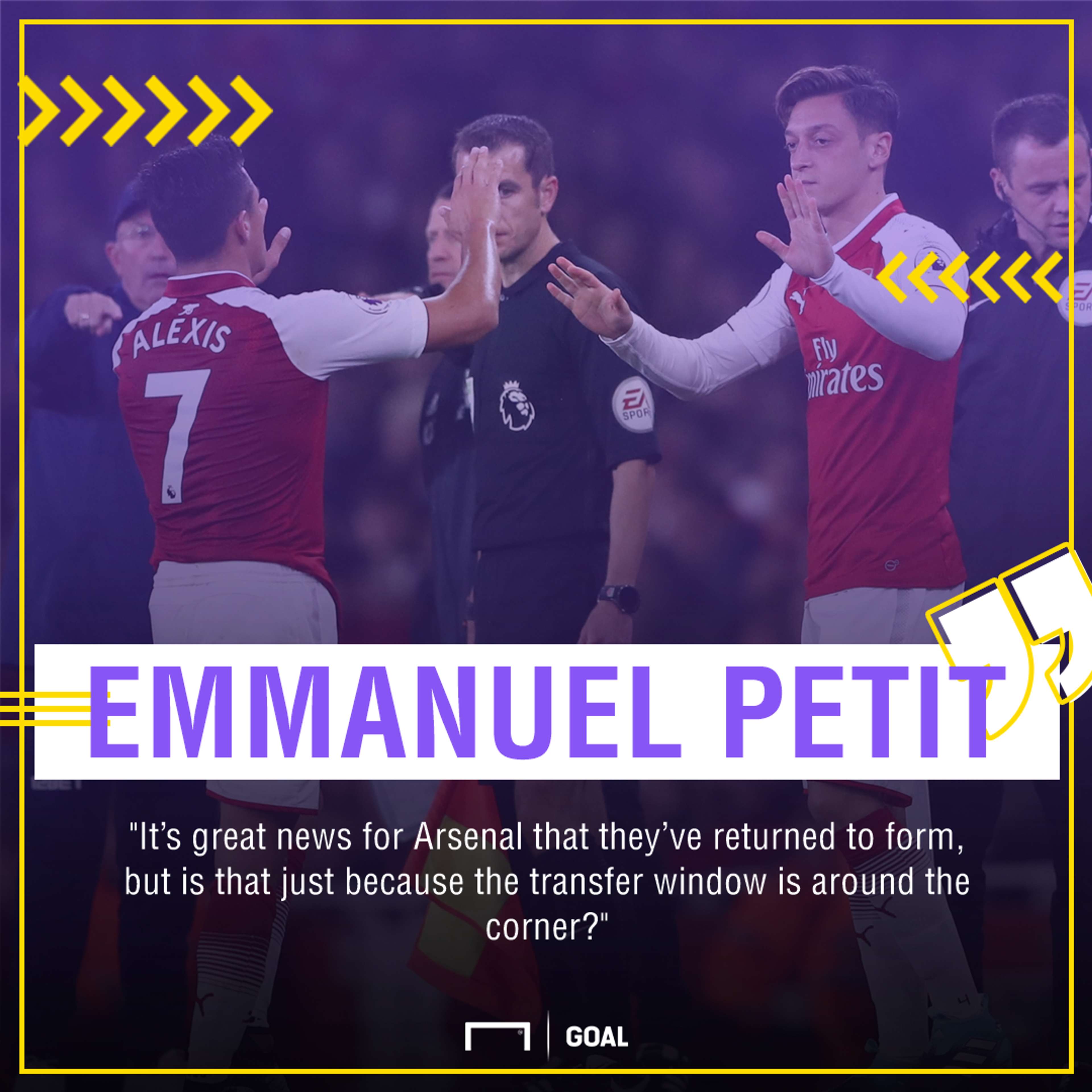Emmanuel Petit Alexis Sanchez Mesut Ozil Arsenal exit