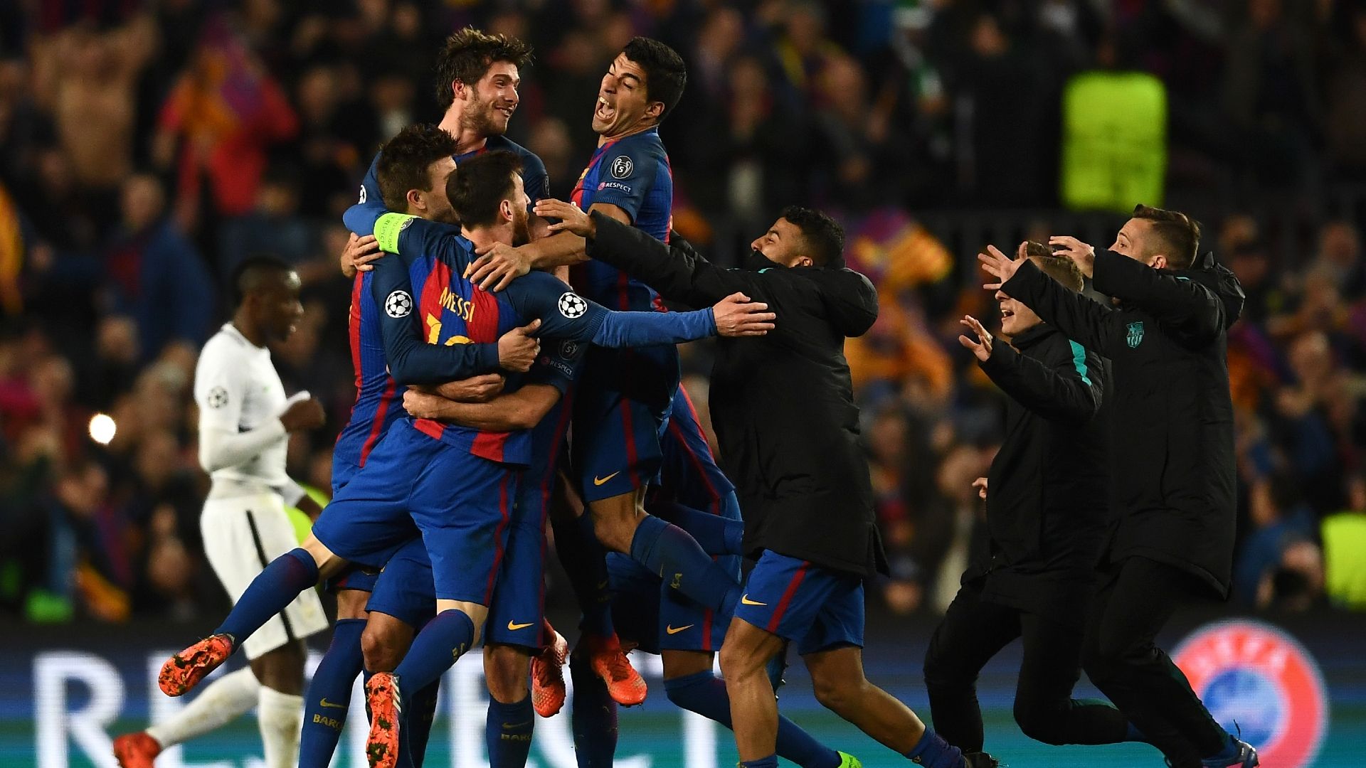 FC Barcelona celebrates