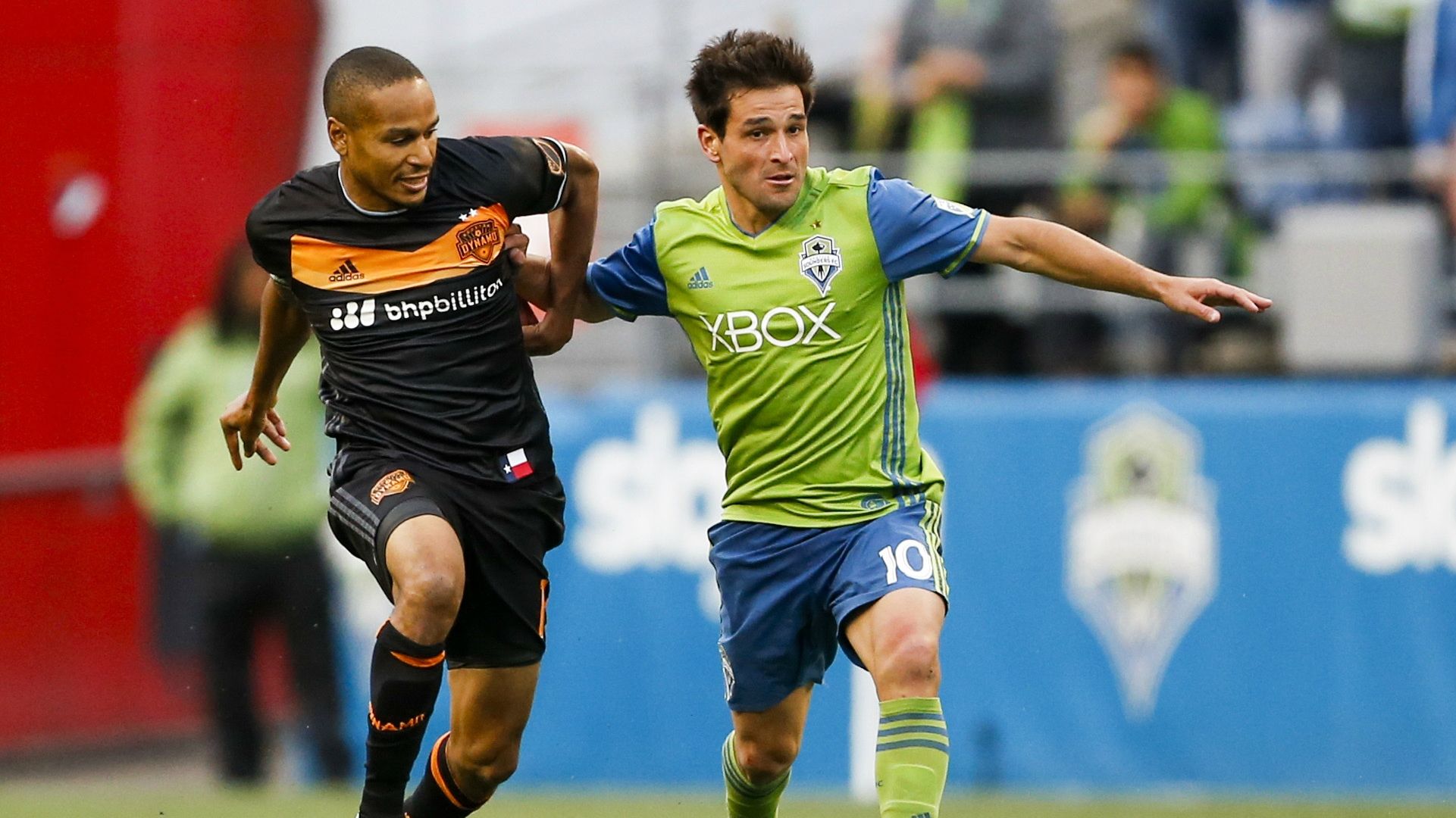 Ricardo Clark Nicolas Lodeiro Houston Dynamo Seattle Sounders