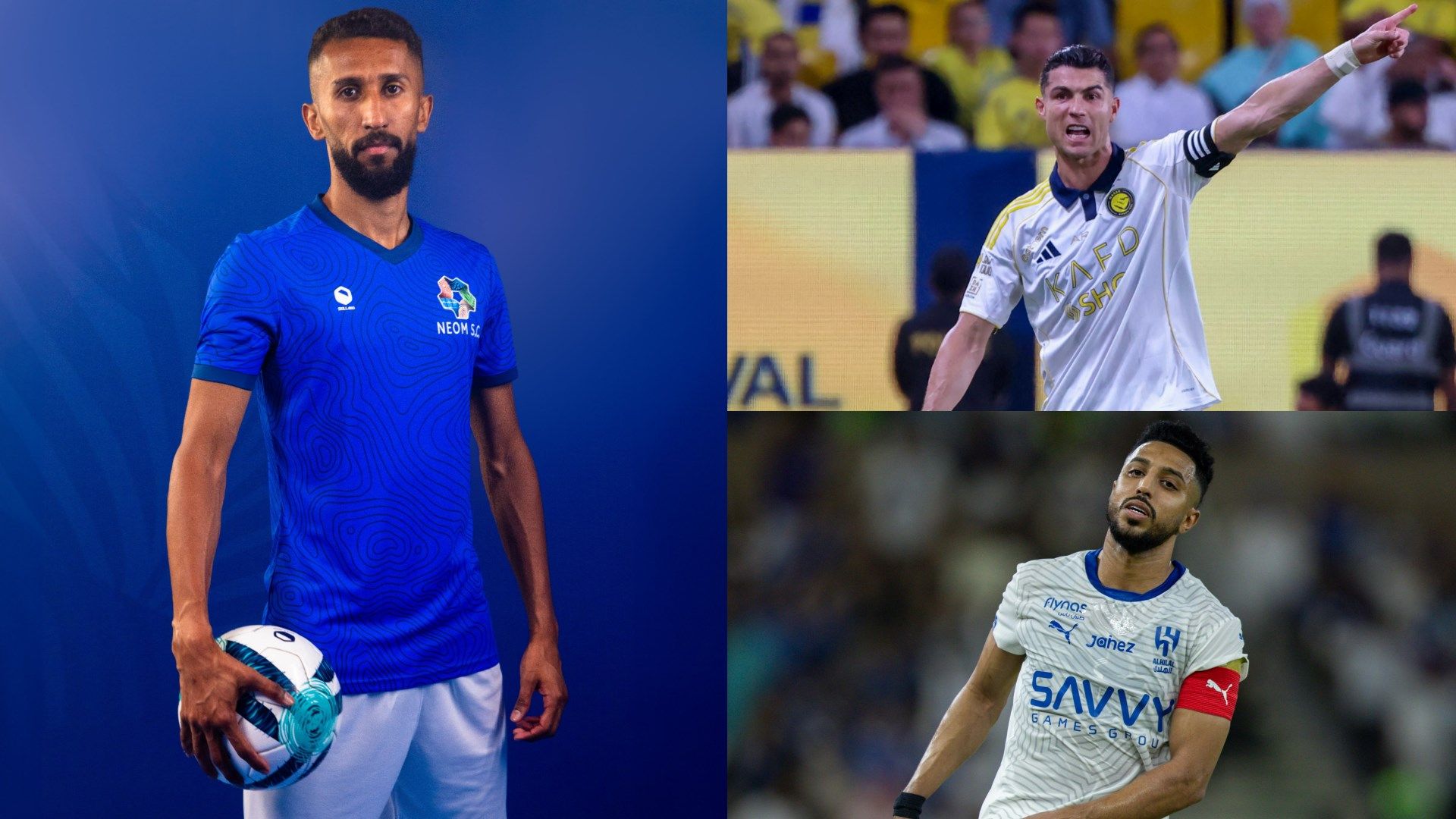 Salman Al Faraj Cristiano Ronaldo Salem Al Dawsari