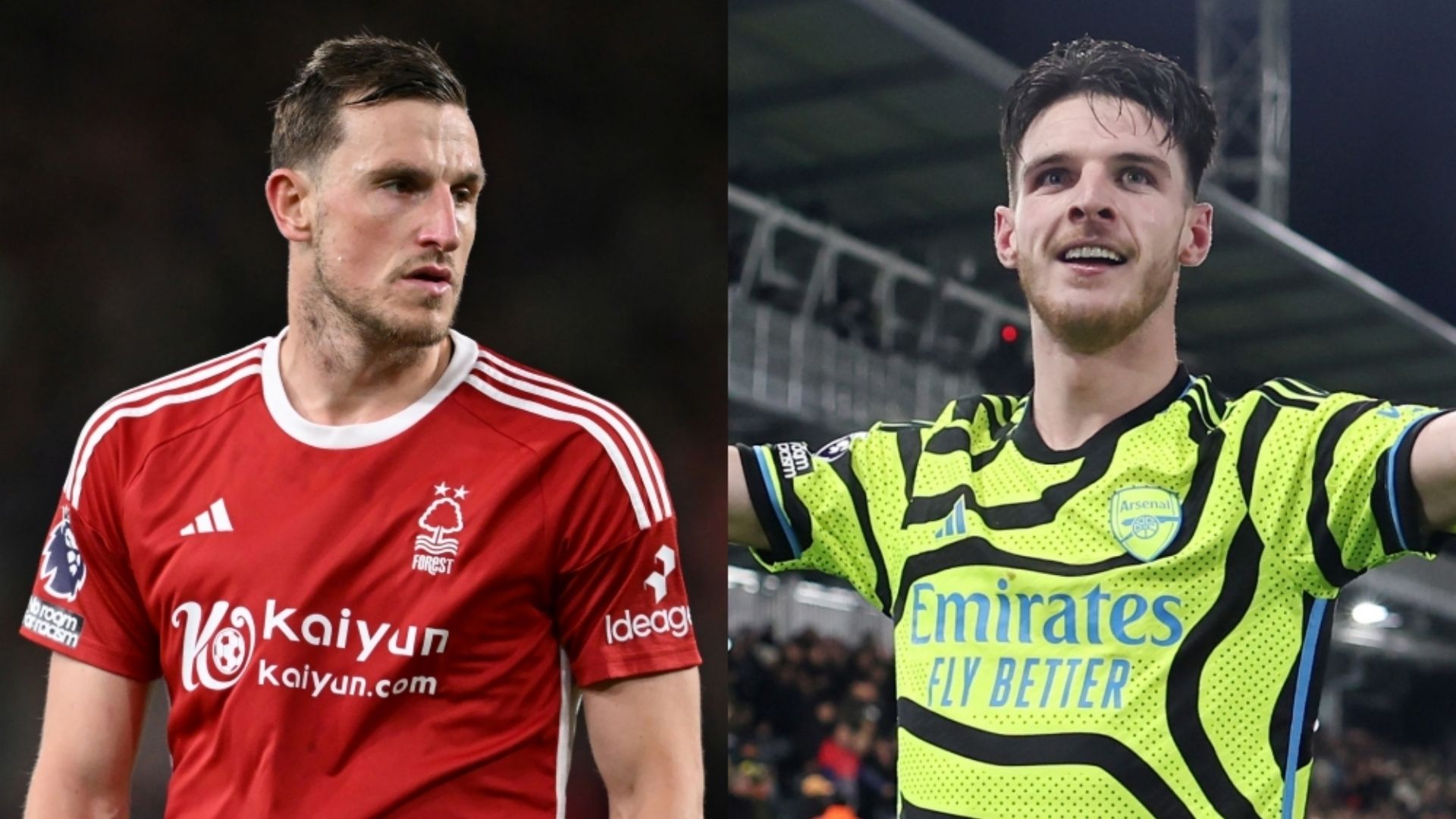 Chris Wood Notts Forest Declan Rice Arsenal