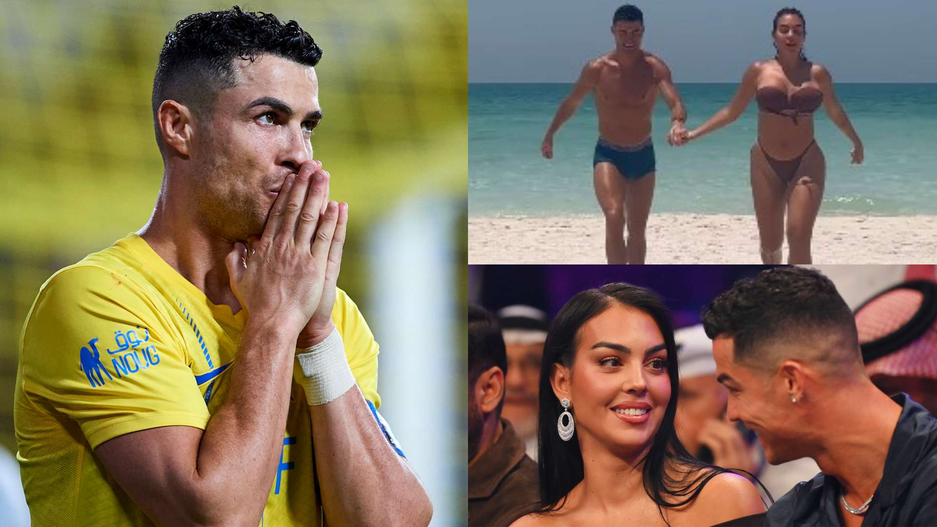 Cristiano Ronaldo Georgina Rodriguez beach