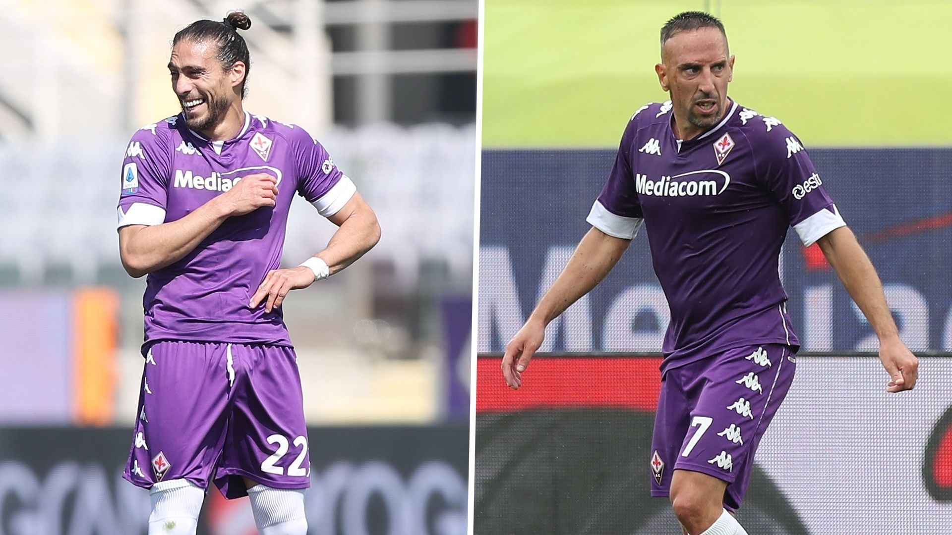 Martin Caceres Franck Ribery Fiorentina