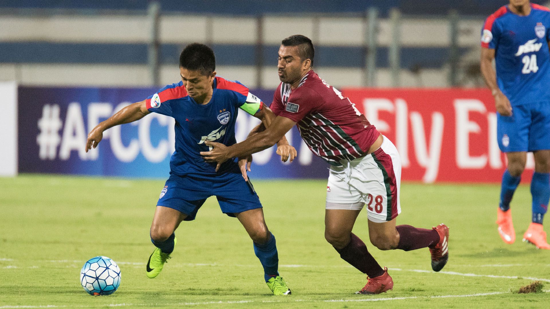 Sunil Chhetri Sehnaj Singh Bengaluru FC Mohun Bagan AFC Cup 2017