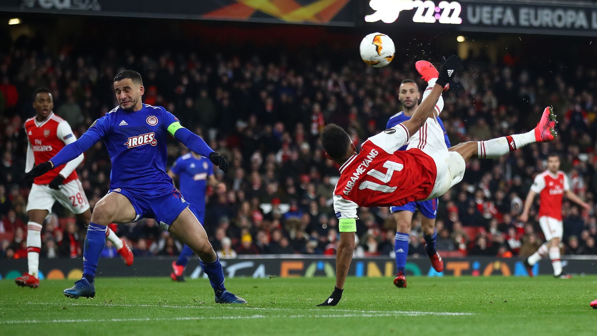 Pierre Emerick Aubameyang Arsenal Olympiakos Europa League 2020