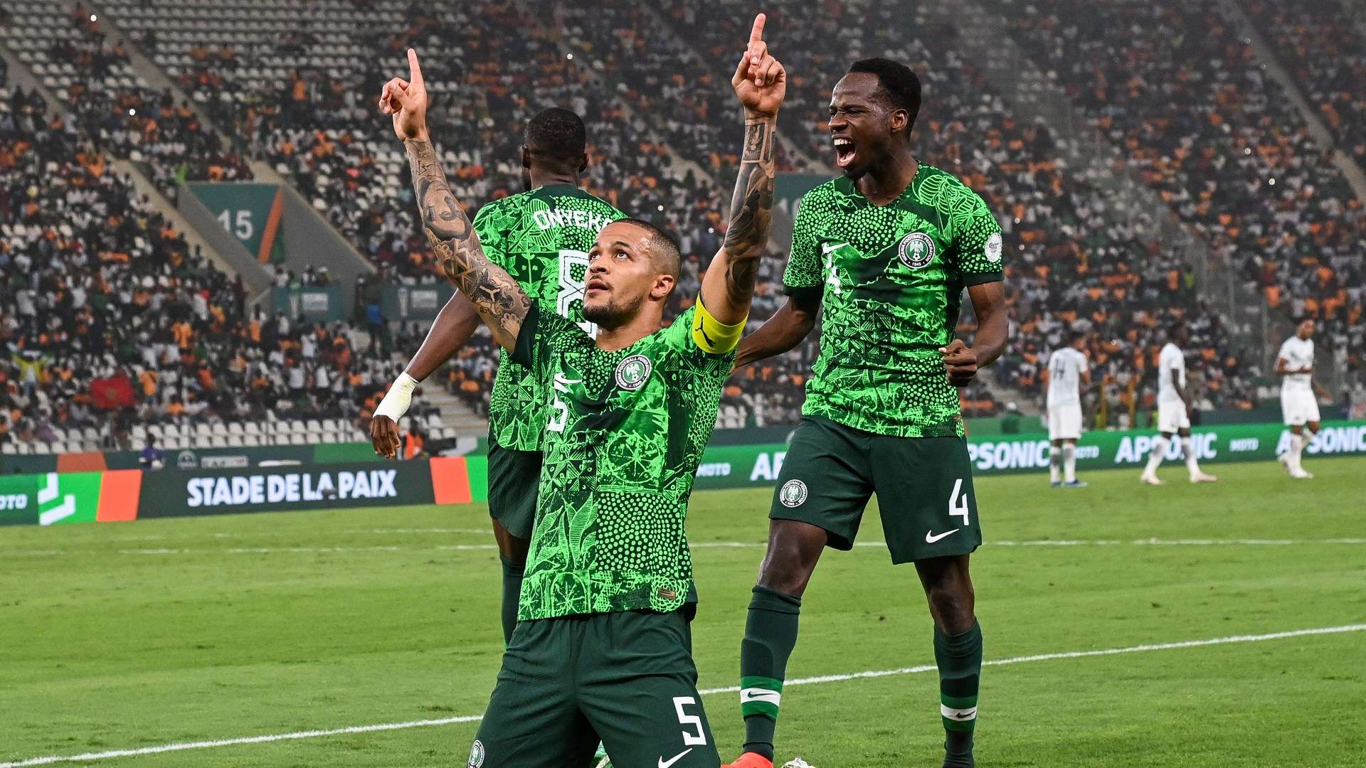 William Troost-Ekong Nigeria celebrate AFCON 2023